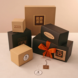 Giftware BoxesOatmeal and Black Kraft